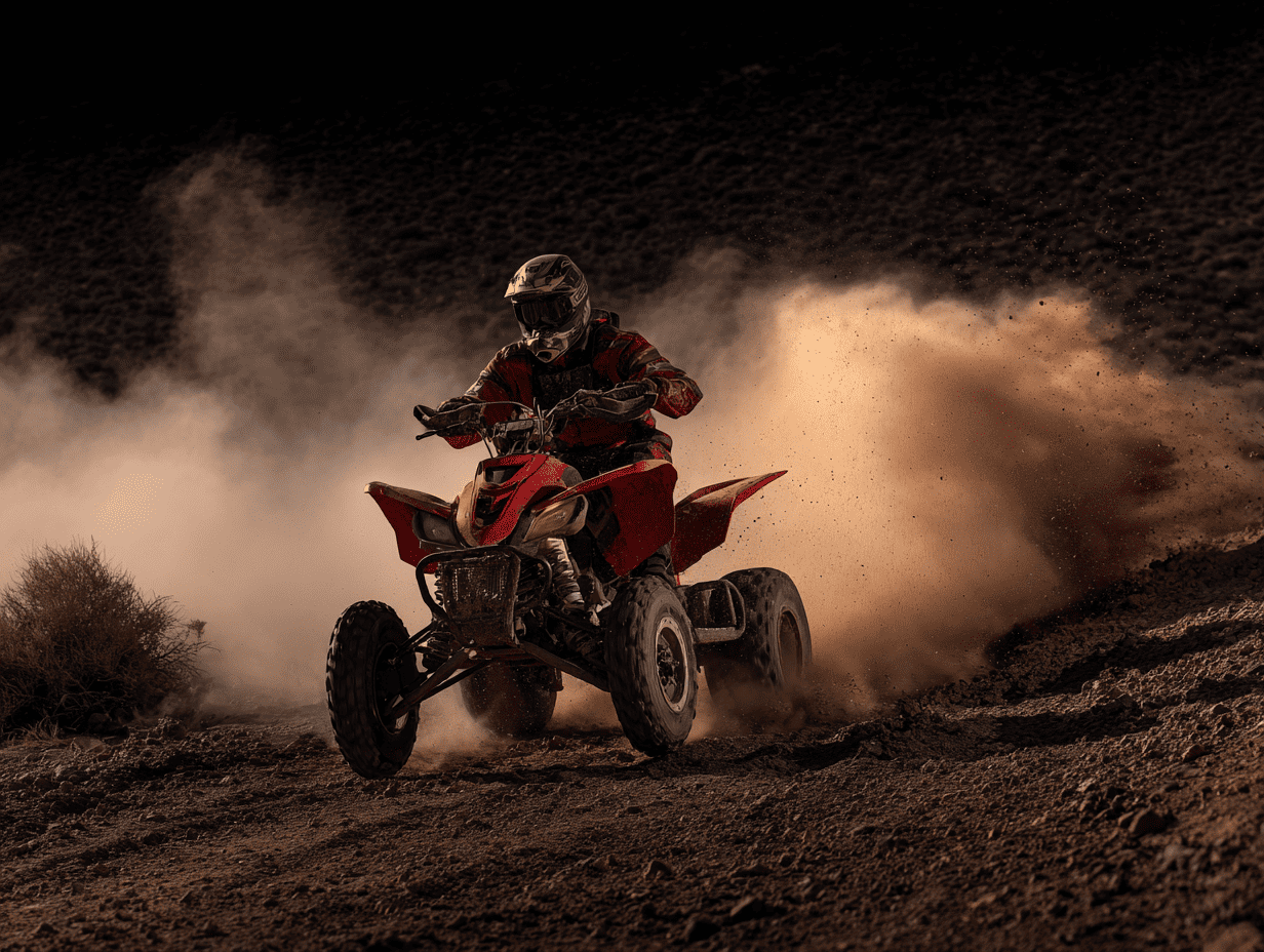 Off-road rider on a dirt trail