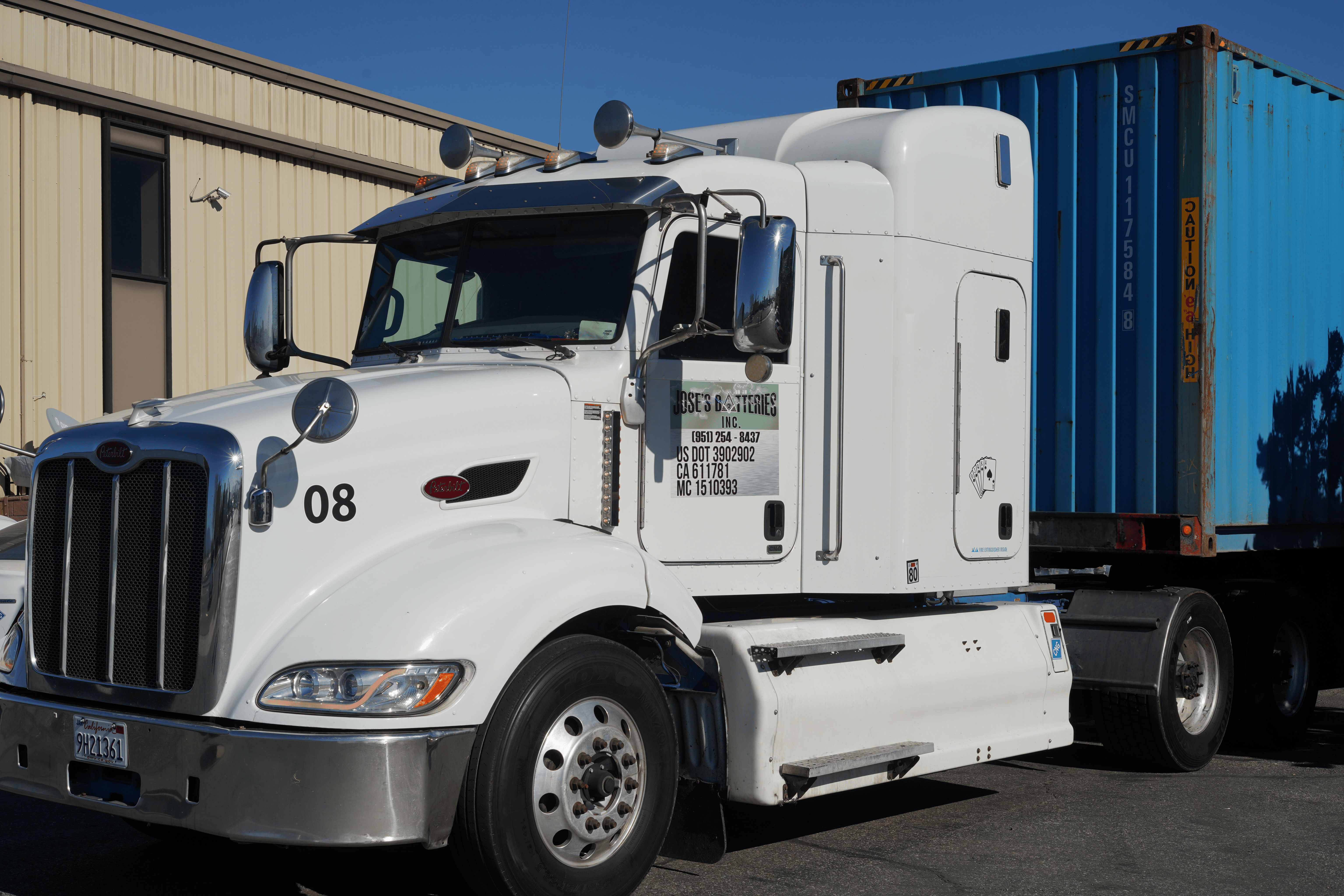 Commercial truck with cargo